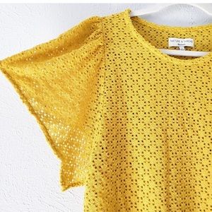 Madewell Eyelet Flutter-Sleeve Top